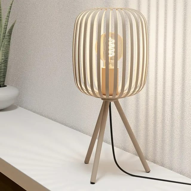 Eglo Tischleuchte Romazzina 1-flammig Sandfarben