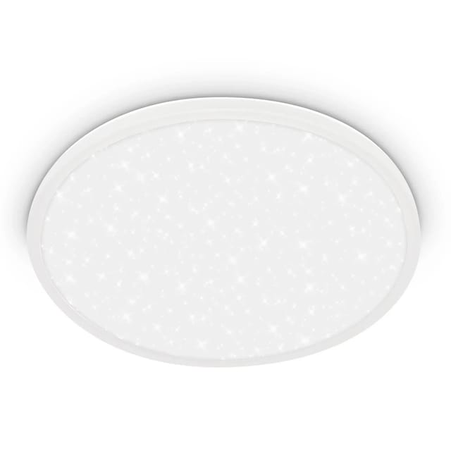 Brilo LED-Panel Slim Sternenhimmel Neutralweiß Weiß 3,3 cm x Ø 37,5 cm