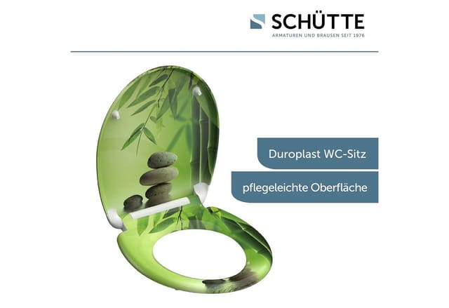 Schütte WC-Sitz Green Garden Duroplast mit Absenkautomatik & Schnellverschluss