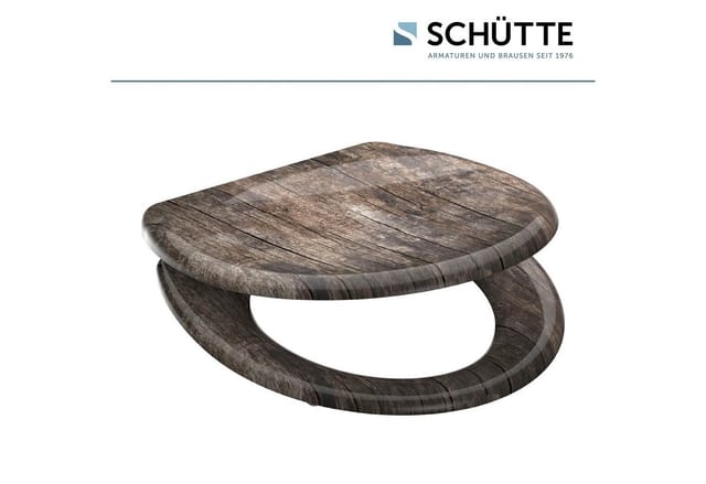 Schütte WC-Sitz Old Wood Duroplast mit Absenkautomatik & Schnellverschluss