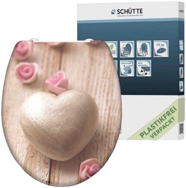 Schütte WC-Sitz Romantic Duroplast mit Absenkautomatik & Schnellverschluss