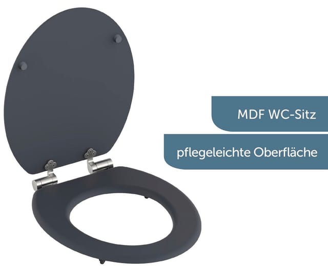 Schütte MDF WC-Sitz Spirit Anthrazit mit Absenkautomatik