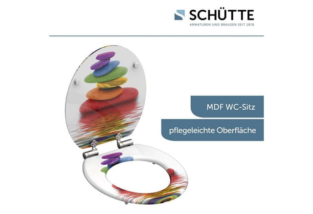 Schütte WC-Sitz Colorful Stones Holzkern mit Absenkautomatik