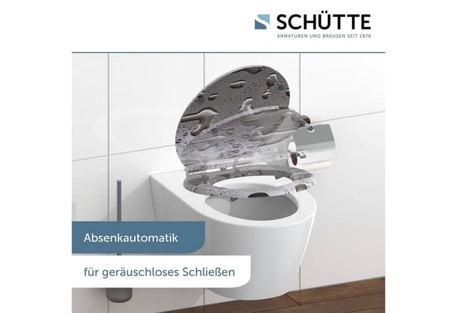 Schütte MDF WC-Sitz Grey Steel mit Absenkautomatik