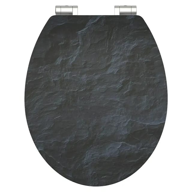 Schütte WC-Sitz Black Stone Holzkern mit Absenkautomatik