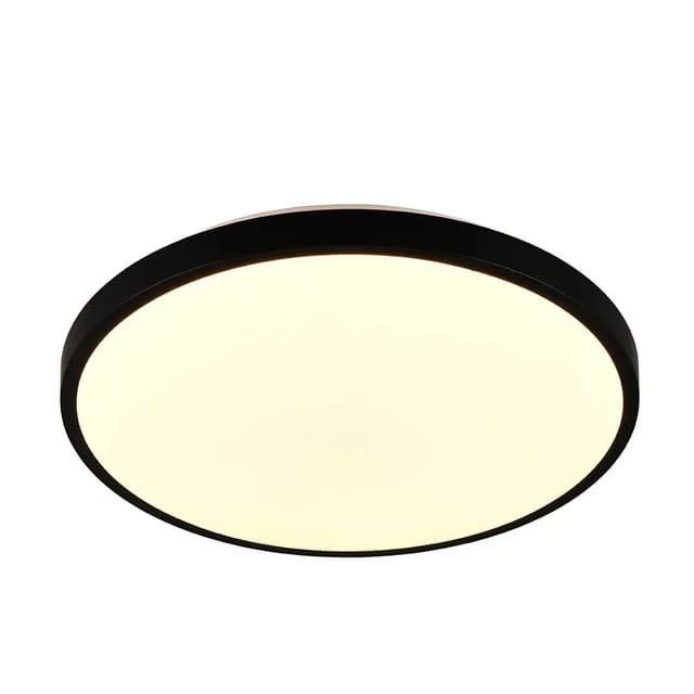 Reality LED-Deckenleuchte Slope Schwarz matt Ø 39 cm
