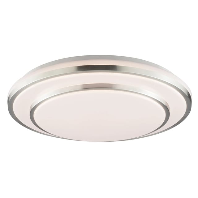 Brilliant LED-Deckenleuchte Nivaro Silber-Weiß Ø 39 cm