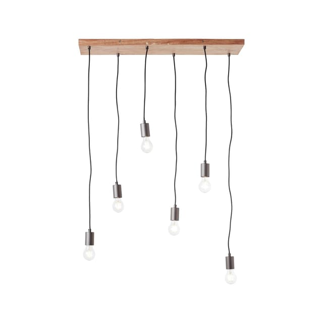 Brilliant Pendelleuchte Rustik Schwarz-holz