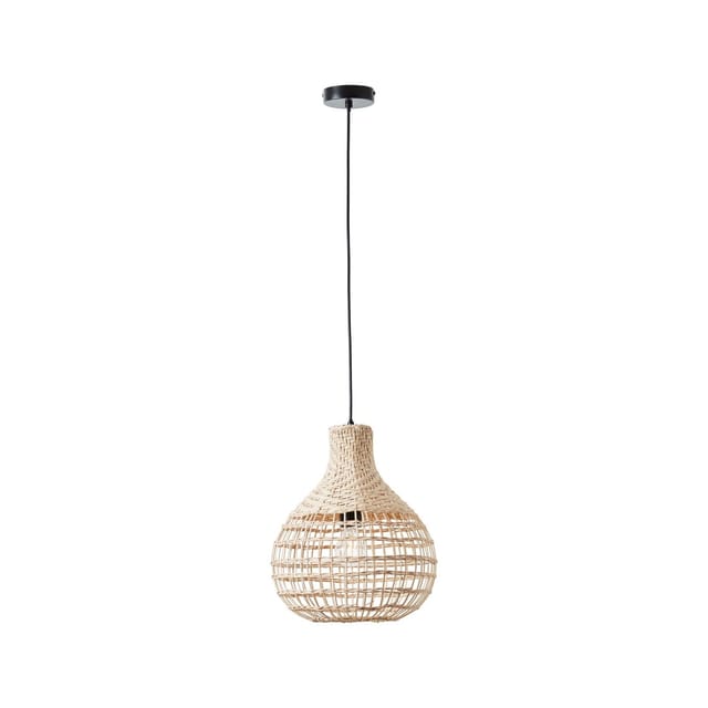 Brilliant Pendelleuchte Southsea Rattan-Textil