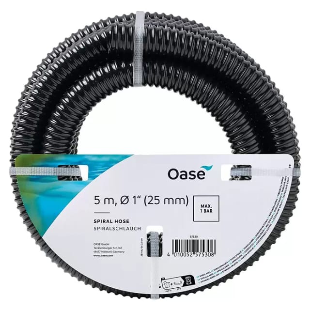 Oase Teich-Spiralschlauch 25 mm (1 Zoll) 5 m Schwarz