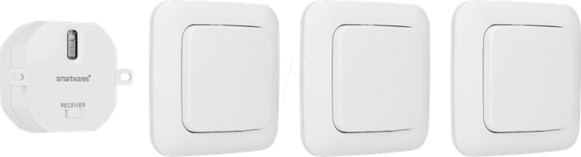Smartwares Einbauschalter-Set mit 3 Funk-Wandschaltern 1.000W Weiß