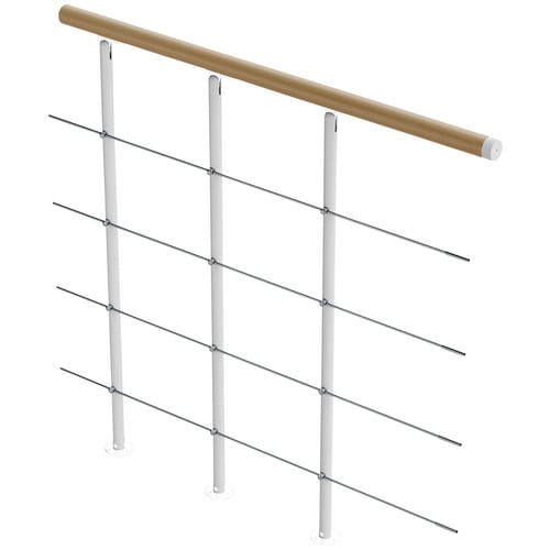 Dolle Brüstungsgeländer Boston Ergänzungsset 100 cm Weiß Handlauf Buche FSC®
