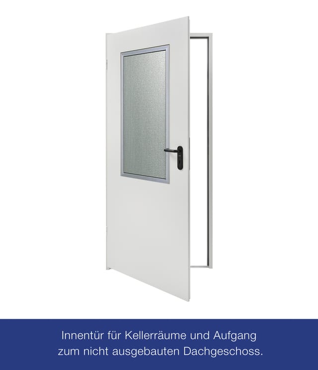 Hörmann ZK Türelement inkl. Drückergarnitur Verkehrsweiß 87,5 x 200 cm DIN L
