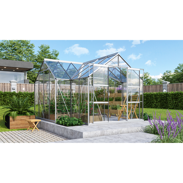 Vitavia Gewächshaus Sirius ESG 3 mm Alu-Blank inkl. Fundament