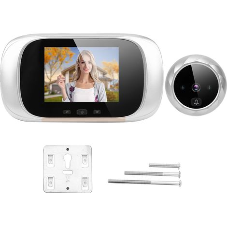 Video-türklingel Mit 2,8-zoll-tft-lcd-bildschirm, Infrarot-nachtsicht, Zyklischer Aufnahmekamera, Ding Dong Smart Access Control System, Silberfarben.