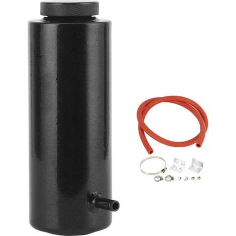 X 7,5 Zoll (ca. 7 Cm) Auffangbehälter Für Kühleröl Und Kühlmittel, Universelle Aluminiumlegierung, 800 Ml / 27 Oz (ca. 800 Ml / 27 Oz), Schwarz