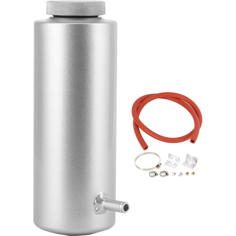 3 X 7,5 Zoll (19 Cm) Auffangbehälter Für Kühleröl Und Kühlmittel, Universelle Aluminiumlegierung, 800 Ml/27 Oz (200 Ml), Silber
