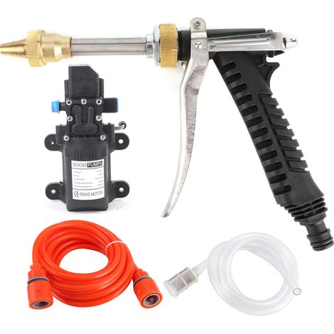 Tragbarer 12-v-hochdruckreiniger, 130-psi-wasserpumpe, Schlauchset, 80 W, Leistungsstarker Autoreiniger