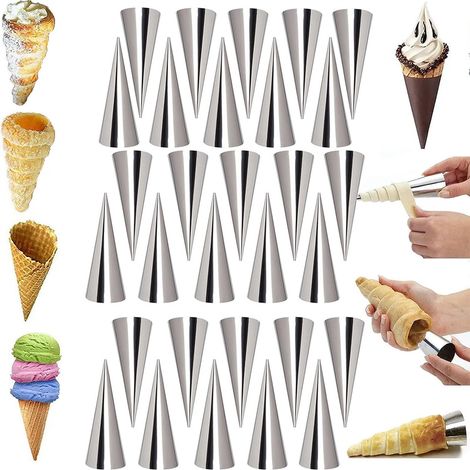 20 Sahnetütenformen, 12,5 Cm Edelstahl-tütenform, Cannoliformen, Briocheformen, Croissantformen, Blätterteigformen, Dessertformen, Geschenkideen