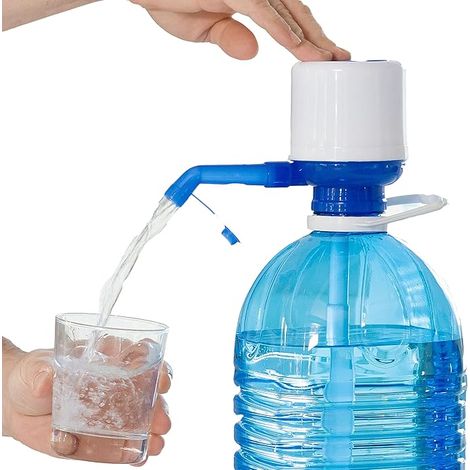 Manueller Xl-wasserspender, Maximaler Komfort, Bpa-frei, Tropffreier Wasserhahn, Geeignet Für 2,5- Bis 10-liter-krüge, Leicht Zu Reinigen, Blau/weiß, 8 X 16,5 X 18 Cm, Polypropylen