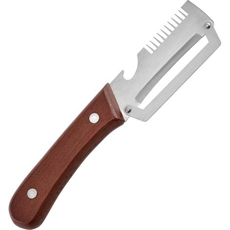 Gemüseschäler Mit Holzgriff Und Flaschenöffner: 2-in-1 Küchenutensil Aus Edelstahl Für Obst, Äpfel, Kartoffeln, Kürbisse Und Papayas (2er-set)