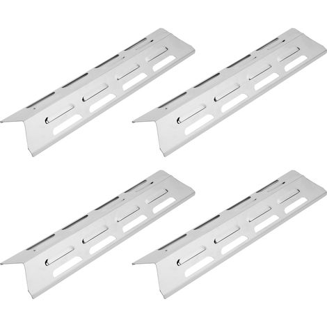 Set Aus 4 Hitzeschutzplatten Aus Edelstahl Für Gasöfen Und Grills: Hitzereflektoren Und Brennerabdeckungen.
