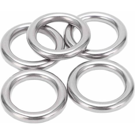 Set Mit 5 Nahtlosen Runden O-ringen Aus Edelstahl 304, Für Hängematten Und Yoga.