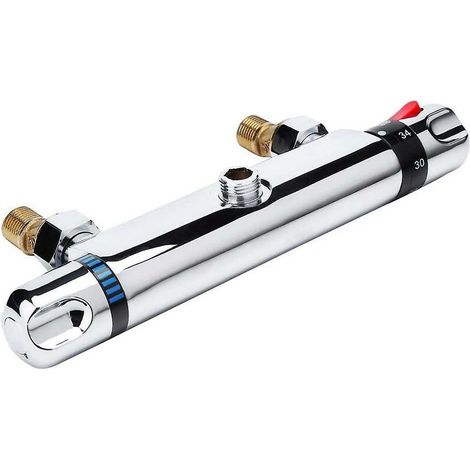 Thermostatische Duscharmatur, Badewannen-duschmischer, Thermostatische Badewannenarmatur, Einstellbare Temperatur, Chrom