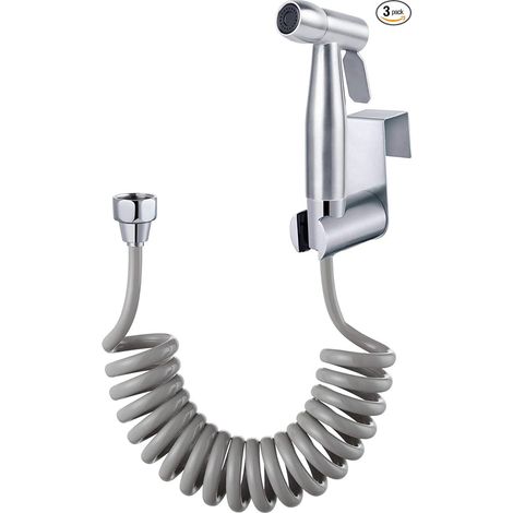 Tragbares Bidet-duschset – Enthält Einen 2 Meter Langen, Spiralförmigen, Flexiblen Schlauch, Ideal Zum Ausspülen Des Badezimmers, Waschen Von Windeln, Baden Von Haustieren Sowie Reinigen Von Toiletten
