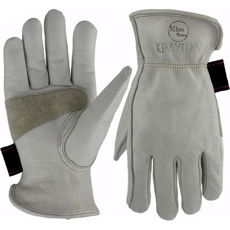 1 Paar Handschuhe Aus Rindsleder Für Gartenarbeit, Schneidearbeiten, Bauarbeiten Und Motorradfahren, Mit Elastischem Handgelenk, Unisex (xl)