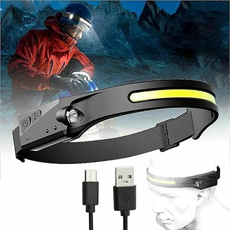 Stirnlampe Mit Usb-c-ladefunktion, 450 Lumen, Bewegungssensor Und Ipx5-schutzart, Für Erwachsene Und Kinder, Mechaniker, Klempner, Elektriker, Läufer, Camper, Wanderer Und Kletterer [cla