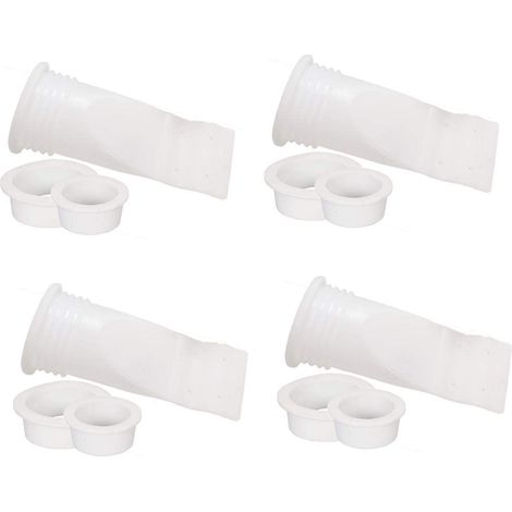 Set Mit 4 Verstellbaren, Mehrfarbigen Rückschlagventilen, Einwegventilen, Silikon-bodenabläufen Für Toiletten-, Badezimmer- Und Küchenrohre (weiß)