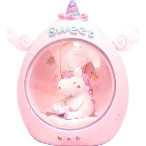 Niedliche Einhorn-schreibtischlampe Für Ein Mädchenzimmer, Nachtlicht (pink Unicorn Book Redding)