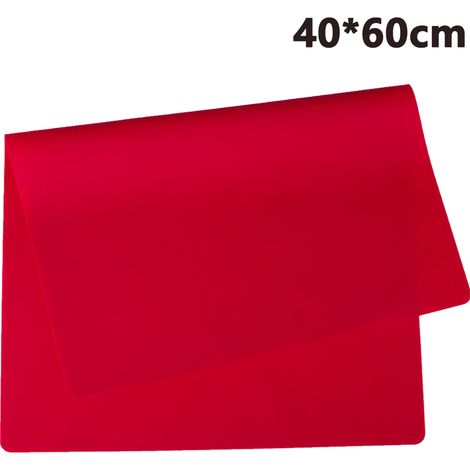 Einfarbiges Rotes Silikon-platzset, Große Größe (40 X 60 Cm).