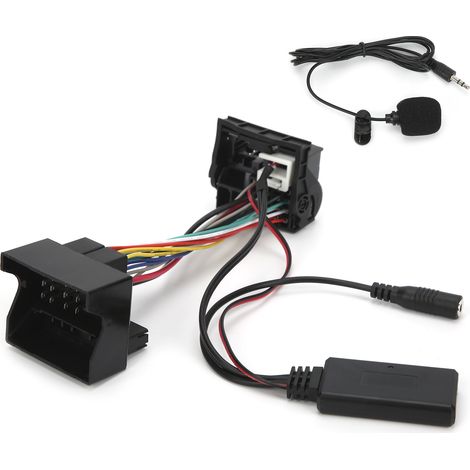 Bluetooth-stereo-audioadapter Mit 12-poligem Aux-in-anschluss Und Mikrofon, Kompatibel Mit Peugeot 207, 307, 407 Und 308