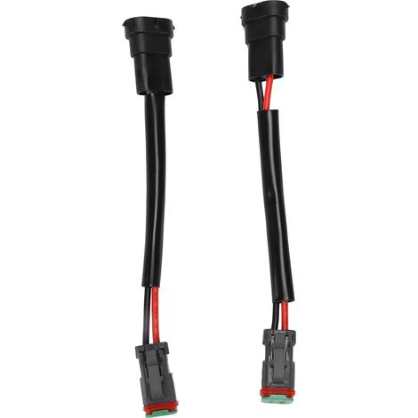 Packung Mit 2 Wasserdichten Dt-buchse Auf H11-stecker Kabelbaumadapter Für Led-arbeitsscheinwerfer