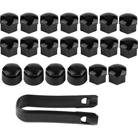 Packung Mit 20 Schwarzen Diebstahlsicherungskappen Für 17-mm-radmuttern.
