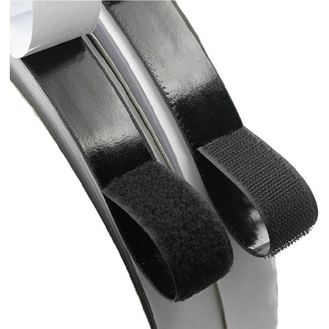 Meter Selbstklebendes Klettband – Klebebefestigung Für Autos, Sofas, Moskitonetze Und Vorhänge – Schwarz, 2 Cm X 5 M