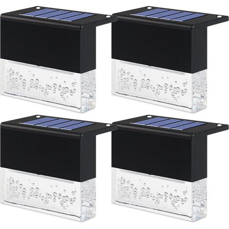 Set Mit 4 Led-solarleuchten Für Terrassen Und Treppen Im Freien, Acrylblasen