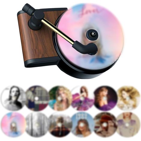 Lufterfrischer In Form Eines Schallplattenspielers Und Eines Tate-swift-albumcovers – Das Ideale Accessoire Für Musikliebhaber. Perfektes Geschenk Für Musikbegeisterte.