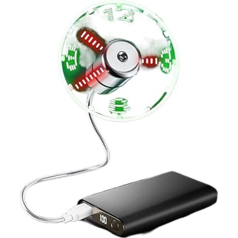 Usb-lüfter Mit Led-zeitanzeige – Mini-ventilator Für Desktop-pcs, Laptops Und Tablets – Praktisch Und Energieeffizient
