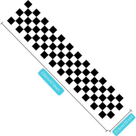 Karomuster-aufkleber Für Die Motorhaube, Vinyl-seitenaufkleber Für Den Motorsport, Dünne Streifenaufkleber.