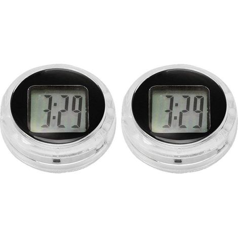Mini-universal-motorraduhr, Wasserdicht, Selbstklebend, Digital, 2,8 Cm (1,1 Zoll) Durchmesser – 2er-pack