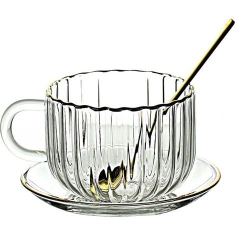 Trendiger Kaffee-/teebecher Mit Untertasse – 450 Ml Fassungsvermögen – Hitze- Und Kältebeständig (mit Phnom Penh)