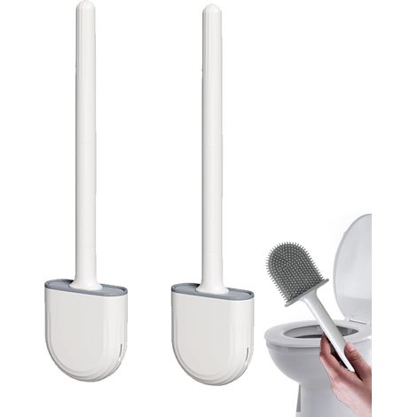 Set Mit 2 Wand-wc-bürsten – Mondscheinweiß – Abfluss