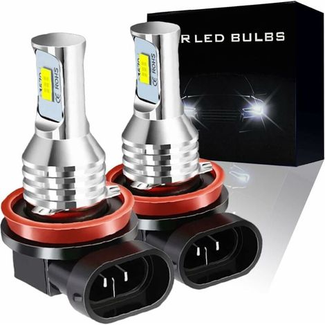 Led-nebelscheinwerferlampen H11, H8, H9, H16 (jp), Csp-led-chips, 6000 K Xenonweiß, 4000 Lumen, 360°-abstrahlwinkel, Nicht Polarisiert, Plug-and-play, Ip67 Wasserdicht, 2er-pack