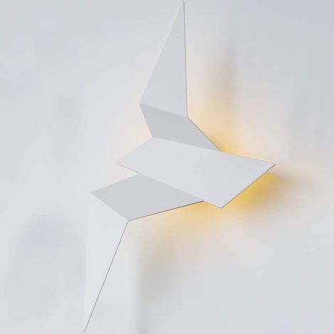 Moderne Led-wandleuchte In Form Eines Fliegenden Vogels Für Schlafzimmer Und Wohnzimmer (12,8 Zoll) (weiß)