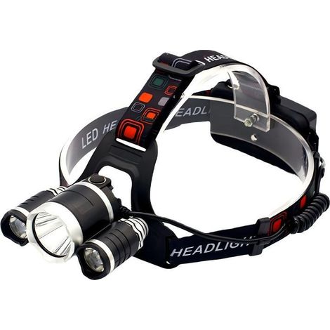 Multifunktionale Weiße Led-laser-stirnlampe Für Den Outdoor-einsatz, Leistungsstark Und Tragbar, Zum Nachtangeln Auf See.