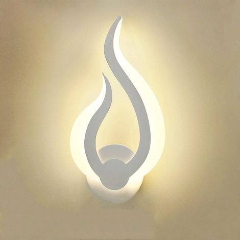 Flammenförmige Wandleuchte, Led-wandleuchte, Moderne Minimalistische Wandleuchte Für Den Innenbereich, Acryl-lampenschirm, Wandbeleuchtung Für Badezimmer/schlafzimmer/wohnzimmer/flur/osterdekoration,