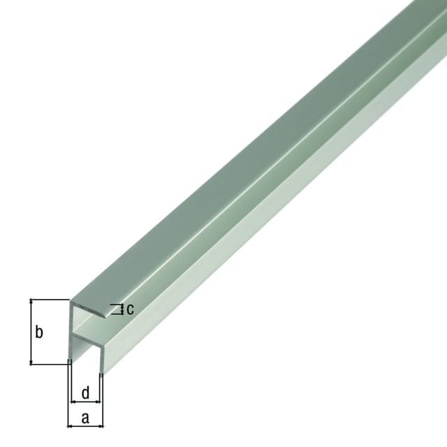 Eckprofil Aluminium 20 mm x 9 mm x 2.000 mm Silber